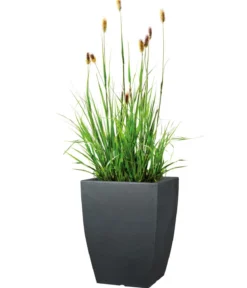 Scheurich Kunststoff-Vase Bologna, eckig, anthrazit