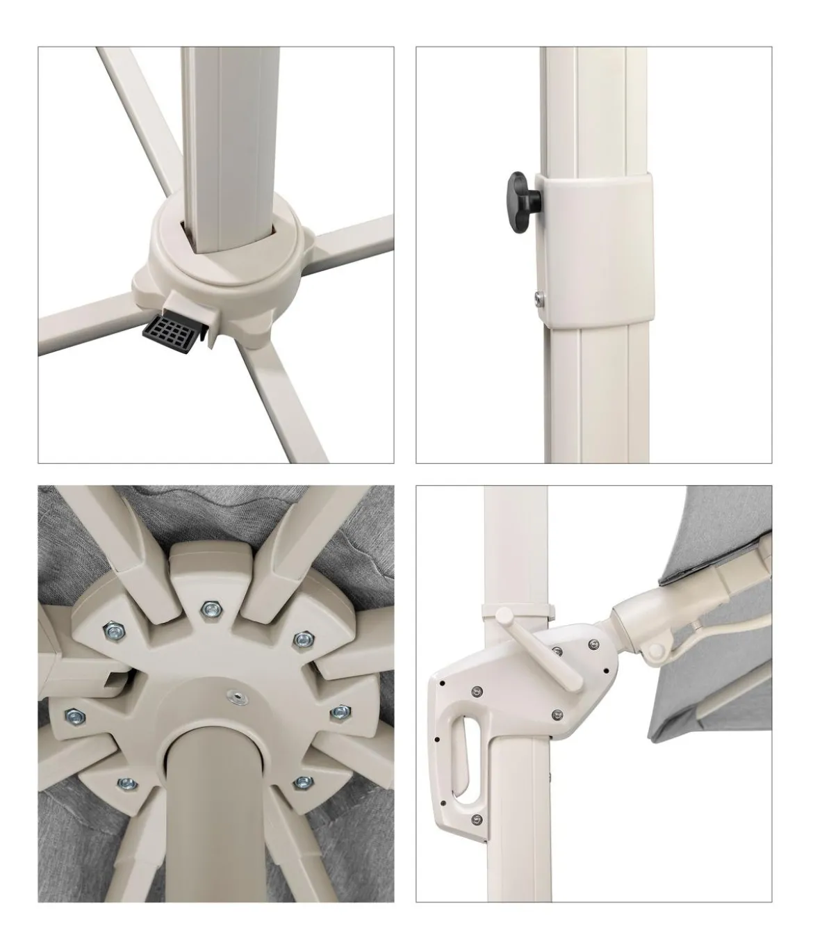 Schneider Ampelschirm Rhodos Twist Comfy, quadratisch, ca. B300/T300 cm