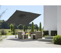Schneider Classics Ampelschirm Rhodos Junior, quadratisch, ca. B270/T270 cm