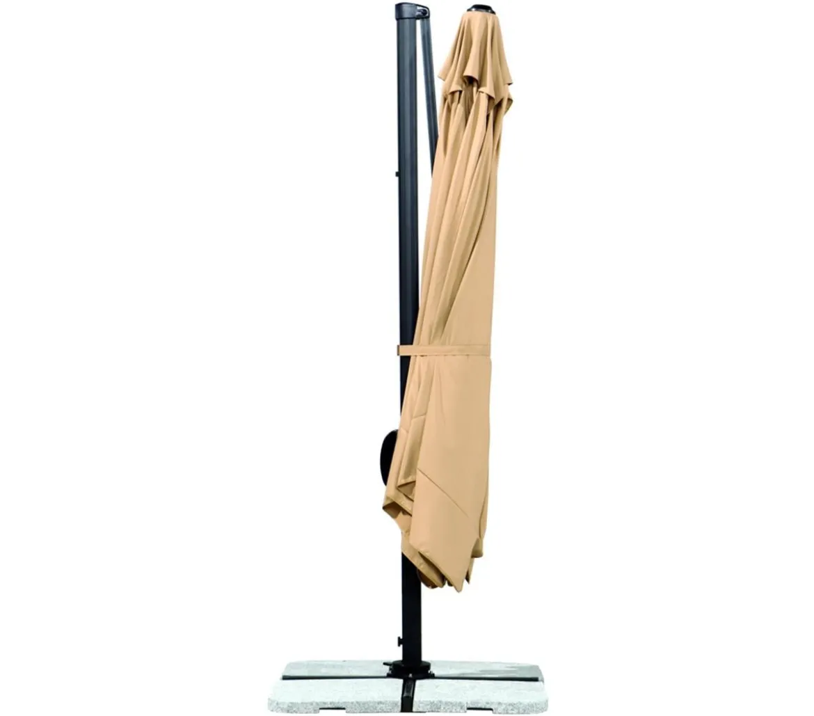 Schneider Classics Sonnenschirm Rhodos, Holzoptik, quadratisch ca. B300/T300 cm