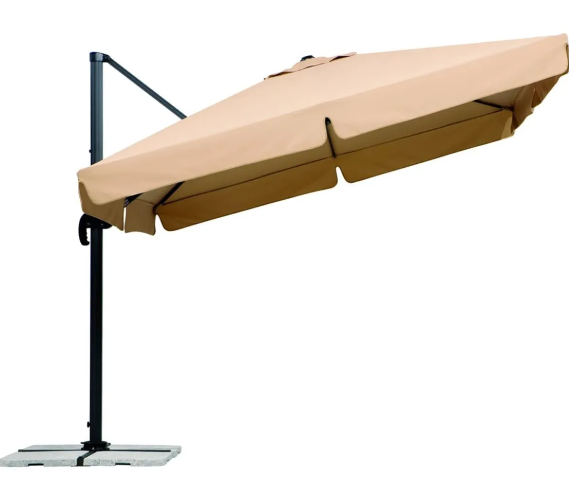 Schneider Classics Sonnenschirm Rhodos, Holzoptik, quadratisch ca. B300/T300 cm
