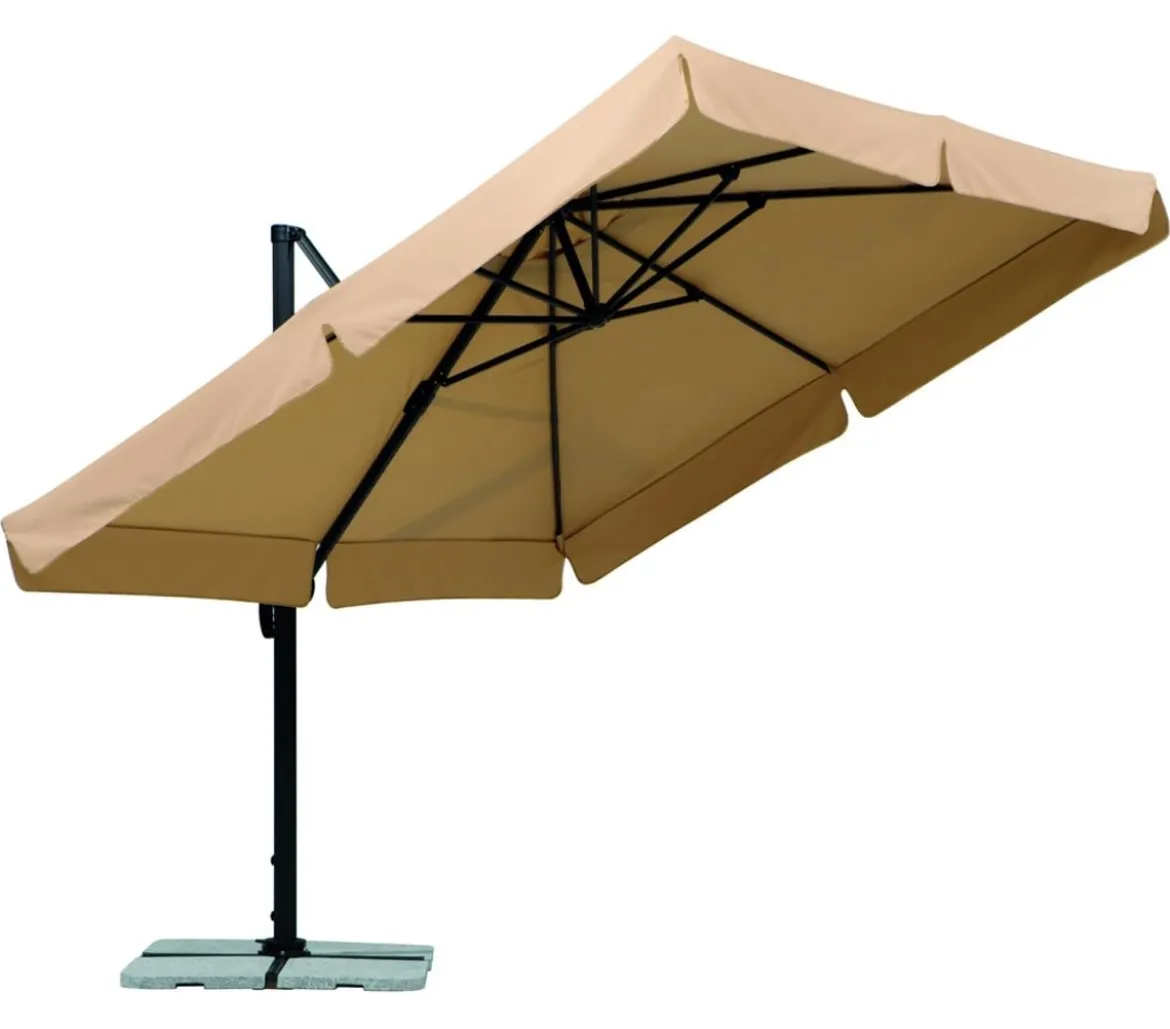 Schneider Classics Sonnenschirm Rhodos, Holzoptik, quadratisch ca. B300/T300 cm