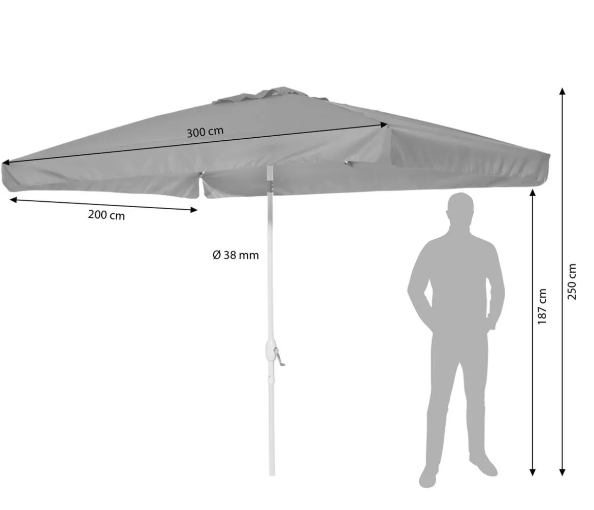 Schneider Classics Sonnenschirm Oslo, rechteckig ca. B200/T300 cm
