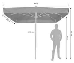 Schneider Gastro Sonnenschirm Quadro, quadratisch, ca. B300/T300 cm