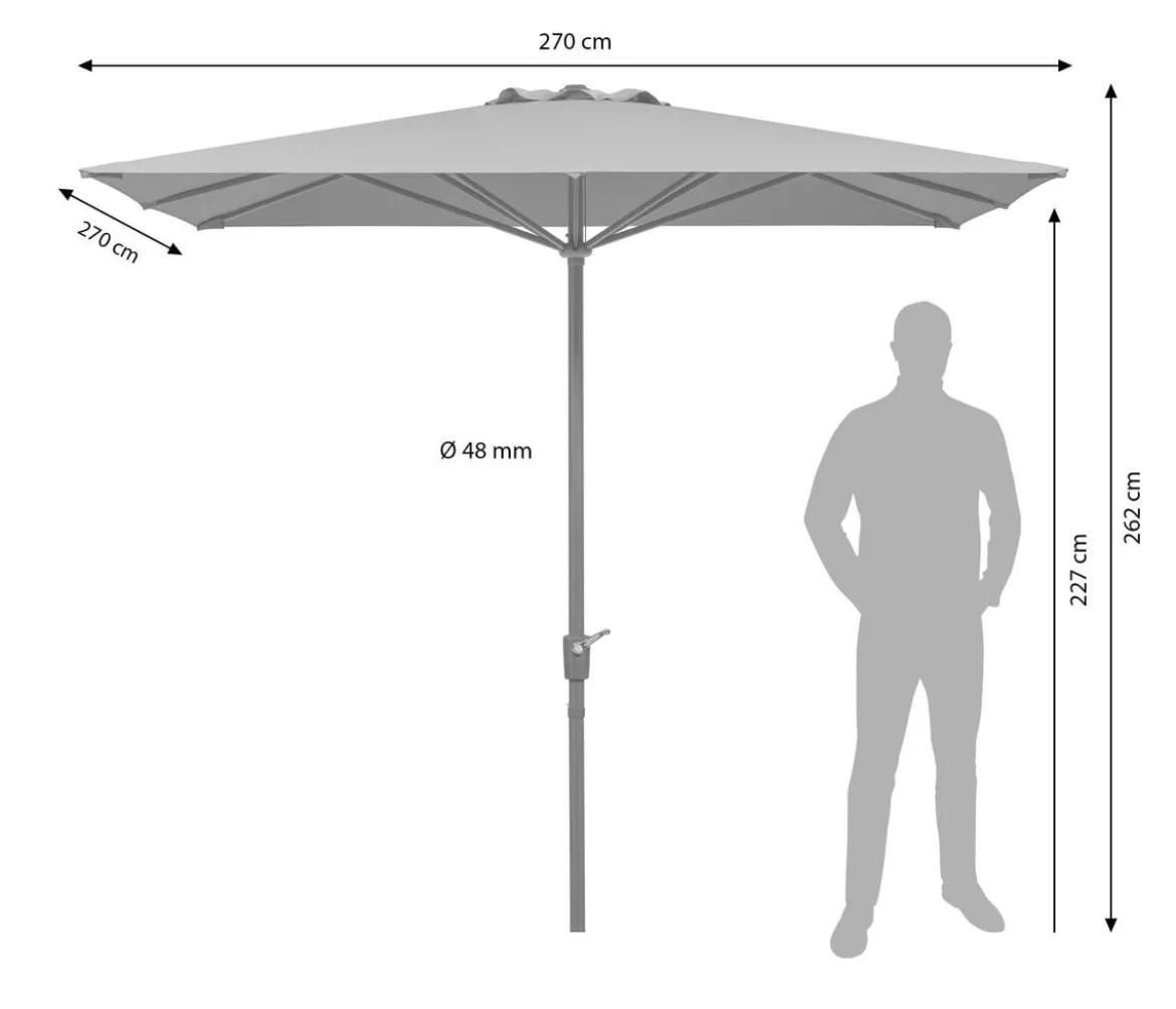 Schneider Sonnenschirm Korsika, quadratisch, ca. B270/T270 cm