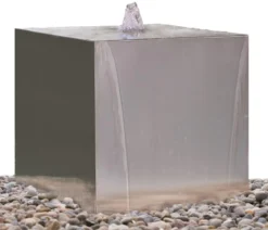Seliger Edelstahl-Gartenbrunnen Cube