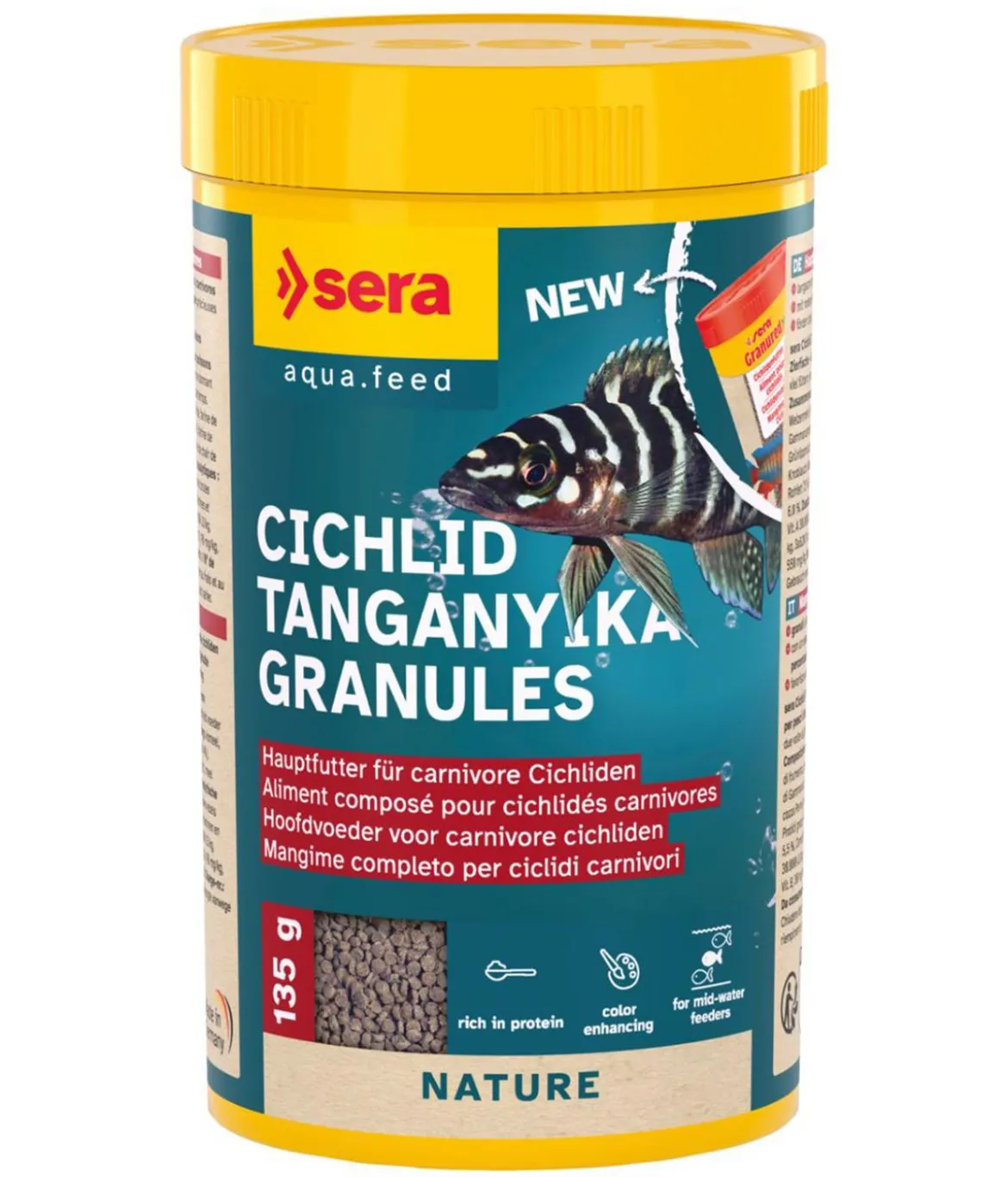 sera Fischfutter Cichlid Tanganyika Granules, 250 ml