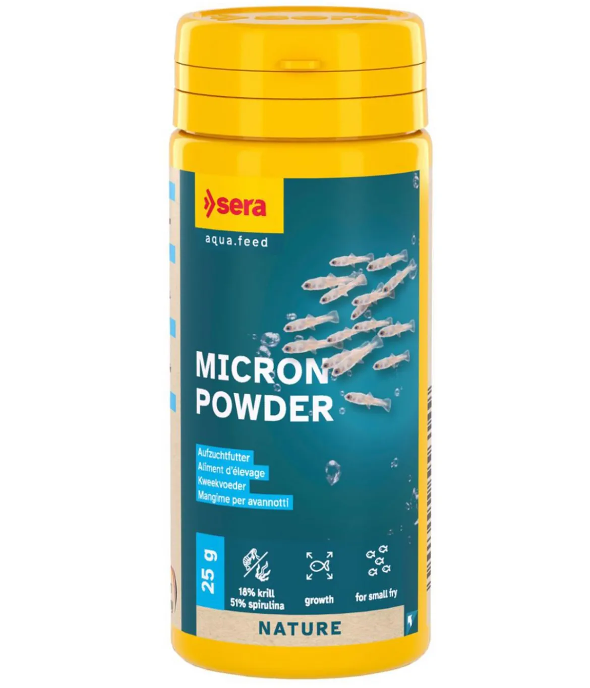 sera Fischfutter Micron Powder, 50 ml