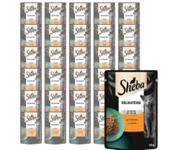 Sheba® Nassfutter für Katzen Delikatesse in Gelee, Truthahn, 28 x 85 g