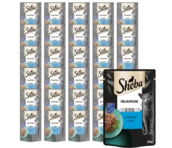 Sheba® Nassfutter für Katzen Delikatesse in Gelee, Thunfisch, 28 x 85 g