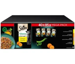 Sheba® Nassfutter für Katzen Nature's Collection in Gelee Multipack Adult, Geflügel Variation, 40 x 85 g
