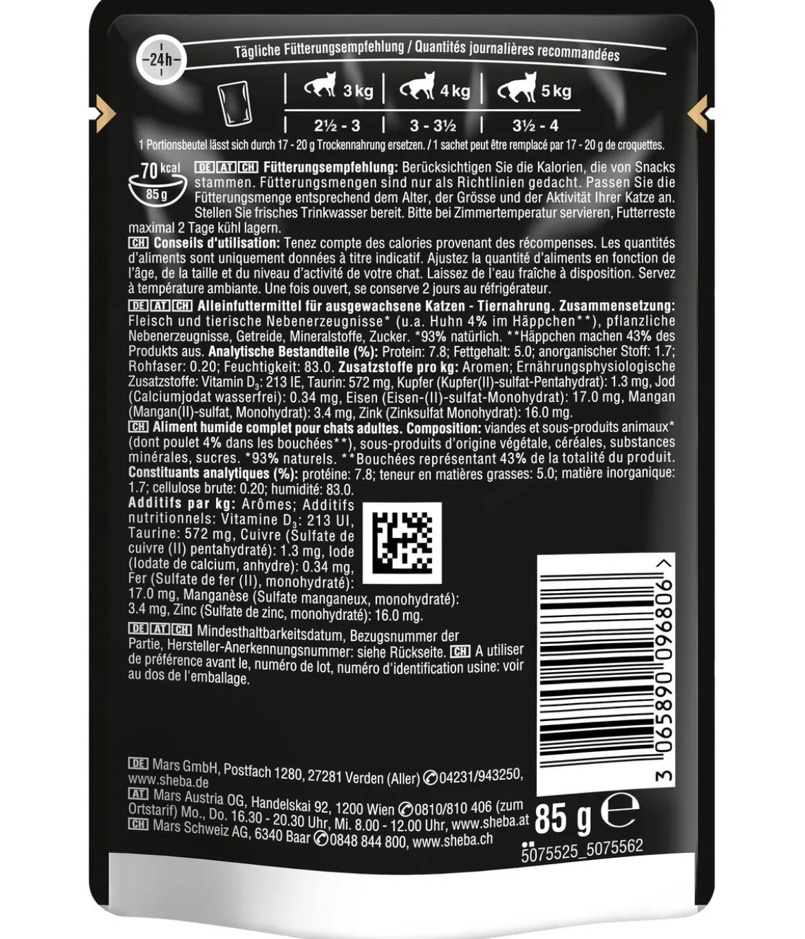 Sheba® Nassfutter für Katzen Selection in Sauce, 28 x 85 g