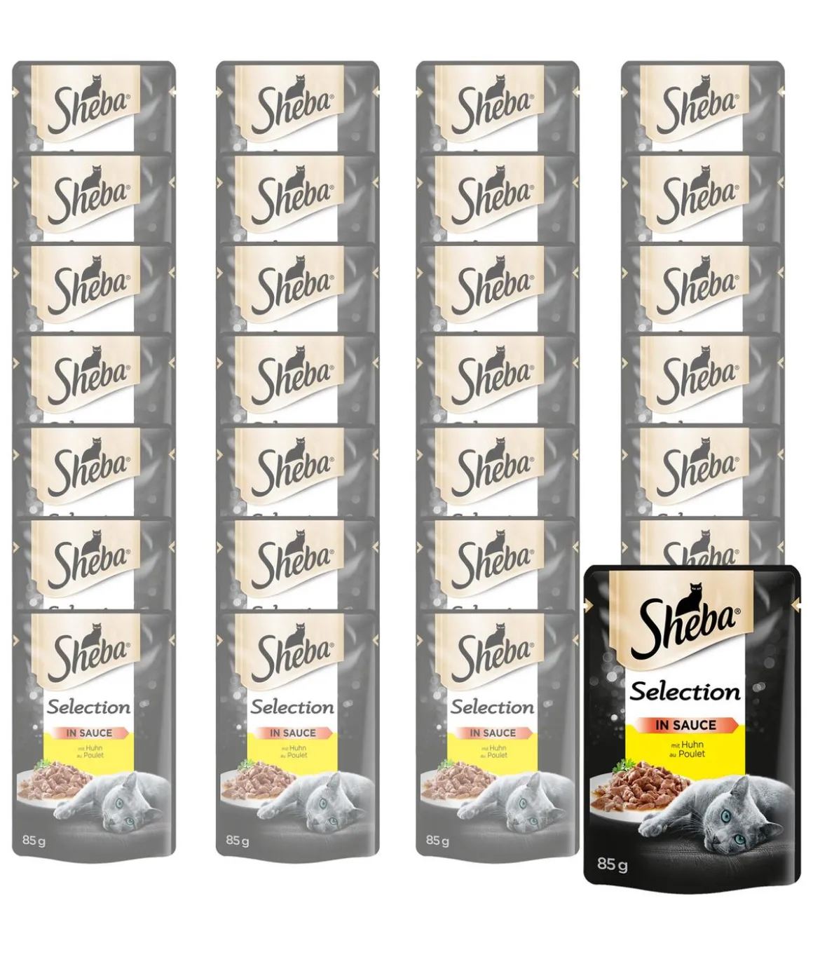 Sheba® Nassfutter für Katzen Selection in Sauce, 28 x 85 g