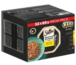 Sheba® Nassfutter für Katzen Selection in Sauce Multipack Adult, Geflügel Variation, 32 x 85 g