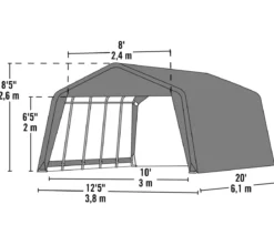 Shelter Logic Weidezelt, ca. B380/H260/T610 cm
