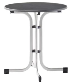 Sieger Klapptisch Boulevard mit mecalit®-PRO-Platte, ca. Ø70/H72 cm