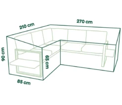 Siena Garden Abdeckhaube für Lounge, ca. B210/H270/T90 cm