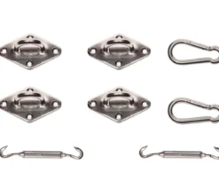 Siena Garden Befestigungs-Set Solino Quadrat, 8-teilig
