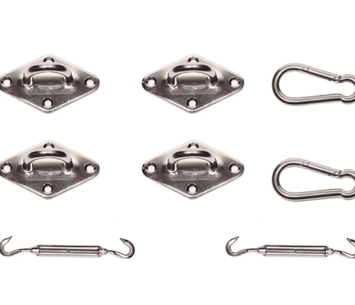 Siena Garden Befestigungs-Set Solino Quadrat, 8-teilig