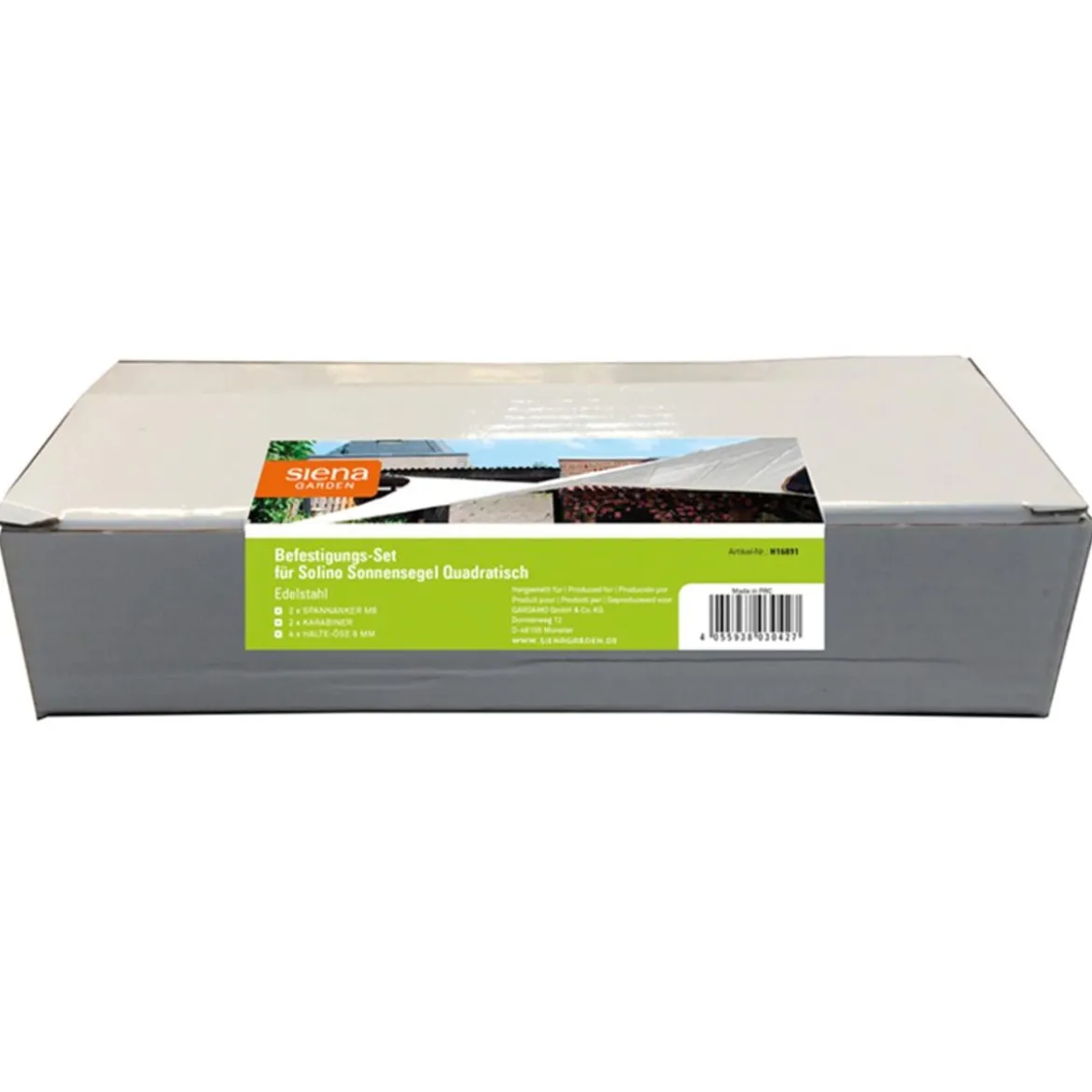 Siena Garden Befestigungs-Set Solino Quadrat, 8-teilig
