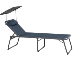 Siena Garden Campingliege Premium, blau, ca. B69/H43/T200 cm