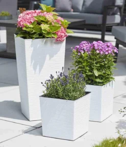 Siena Garden Kunststoff-Säule ECO Nizza, konisch, ca. B30/H57/T30 cm