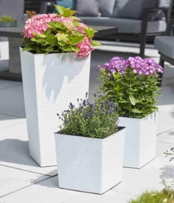 Siena Garden Kunststoff-Säule ECO Nizza, konisch, ca. B35/H68/T35 cm