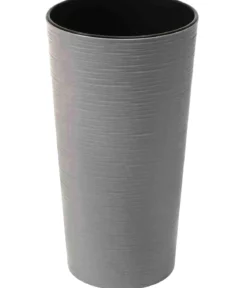Siena Garden Kunststoff-Säulen ECO Locon, konisch, grau, ca. Ø30/H57 cm, 2er-Set
