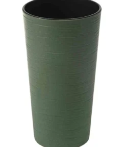 Siena Garden Kunststoff-Topf ECO Locon, konisch, grün, ca. Ø25/H46,5 cm, 2er-Set