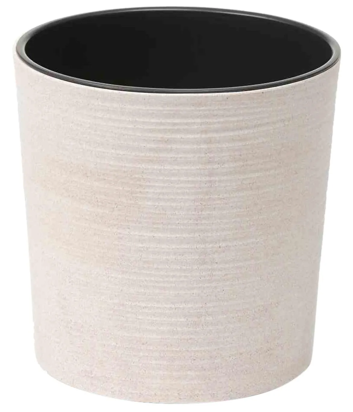 Siena Garden Kunststoff-Topf ECO Lens, rund, weiß, ca. Ø25/H25,5 cm, 2er-Set