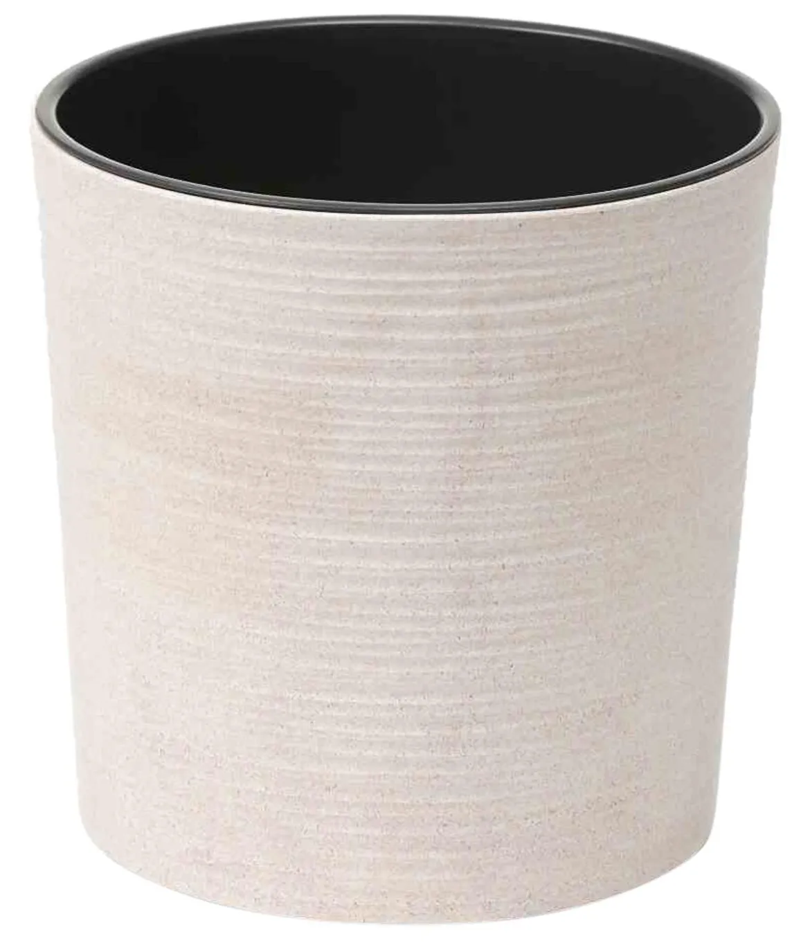 Siena Garden Kunststoff-Topf ECO Lens, rund, weiß, ca. Ø30/H30,5 cm, 2er-Set