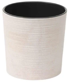 Siena Garden Kunststoff-Topf-Set ECO Lens, rund, ca. Ø25/H25 & Ø30/H30,5 cm, 2-teilig