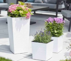 Siena Garden Kunststoff-Topf Biron, eckig, ca. B40/H41,5/T40 cm