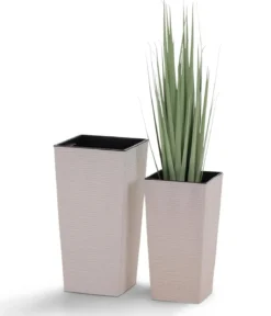 Siena Garden Kunststoff-Topf ECO Nizza, konisch, ca. B25/H46,5/T25 cm