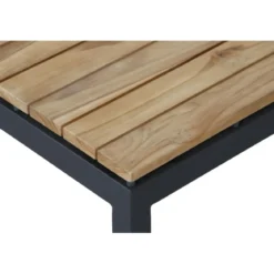 Siena Garden Teak-Loungetisch Alvida, anthrazit/natur, ca. B74/H30/T74 cm