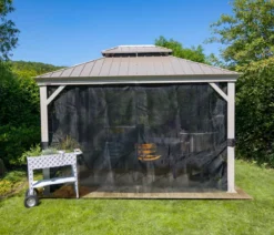 Sojag Outdoor-Pavillon Messina 1216, inkl. Moskitonetz champagner, ca. B483/H307,1/T363 cm