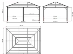 Sojag Pavillon Meridien 12x16, ca. B485/H270/T365 cm