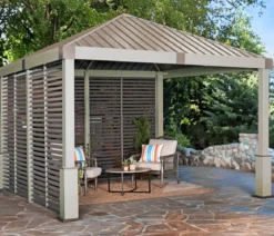 Sojag Pavillon Nanda 12x12, inkl. Seitenwand, ca. B363/H313,2/T363 cm