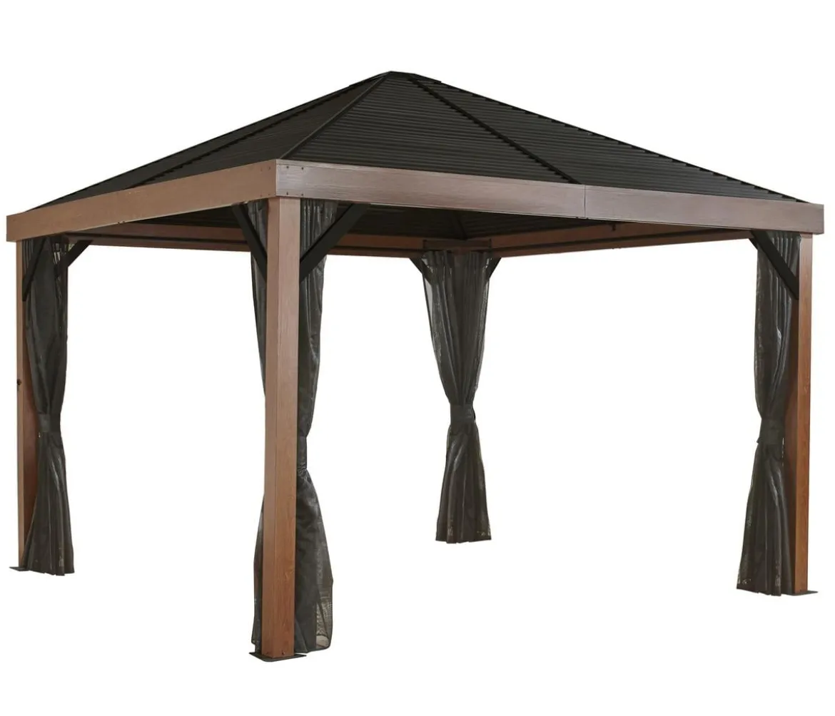 Sojag Pavillon Valencia 12x12, inkl. Moskitonetz, ca. B363/H310/T363 cm