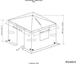 Sojag Winterabdeckung für Pavillon 10x10 Modelle