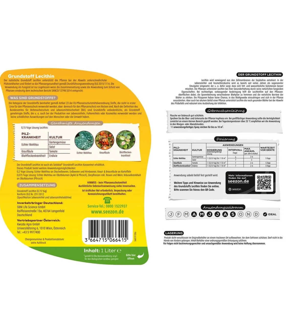Solabiol® Grundstoff Lecithin Spray, flüssig, 1 l