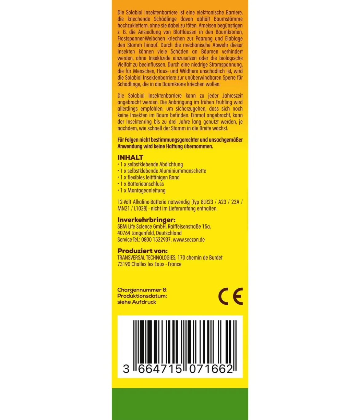 Solabiol® Insektenbarriere, 1 Stk.