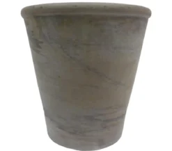 Spang Terrakotta Topf, rund, basalt