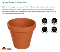 Spang Terrakotta-Topf Vaso, rund