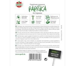 SPERLI Samen Paprika 'De Cayenne'