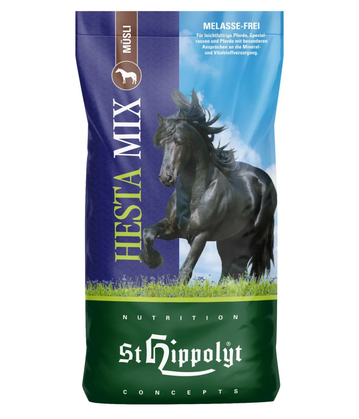 St. Hippolyt Pferdefutter Hesta Mix Müsli, 20 kg