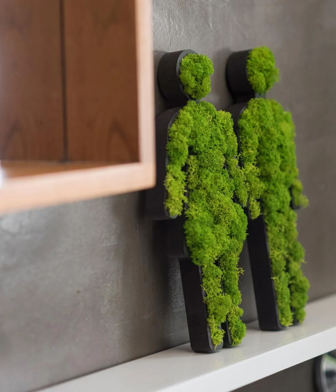 styleGREEN Toiletten-Set aus Islandmoos, ca. H24 cm, 2-teilig