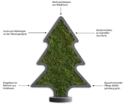 styleGREEN Weihnachtsbaum aus Waldmoos, ca. B27/H37/T2 cm