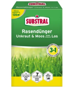 Substral® 3in1 Rasendünger Unkraut & Moos bleibt chancenLOS, 4 kg