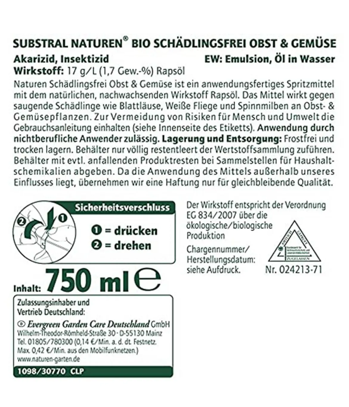 Substral® Naturen® Bio Schädlingsfrei Obst & Gemüse, 750 ml
